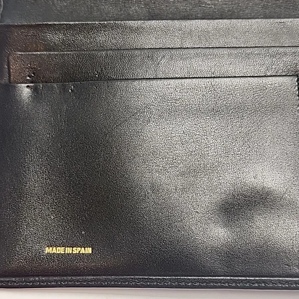 Givenchy Wallet Clutch Black Leather Card Organizer Coin Pocket 7.5